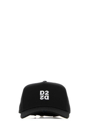 Black cotton baseball cap DSQUARED (BCM096405C00001)