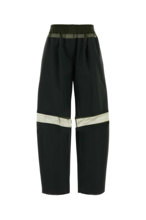 Брюки из смесовой ткани оливкового цвета FENDI (FR6748AW7D)