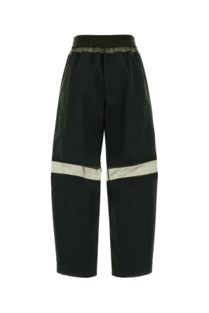 Брюки из смесовой ткани оливкового цвета FENDI (FR6748AW7D)
