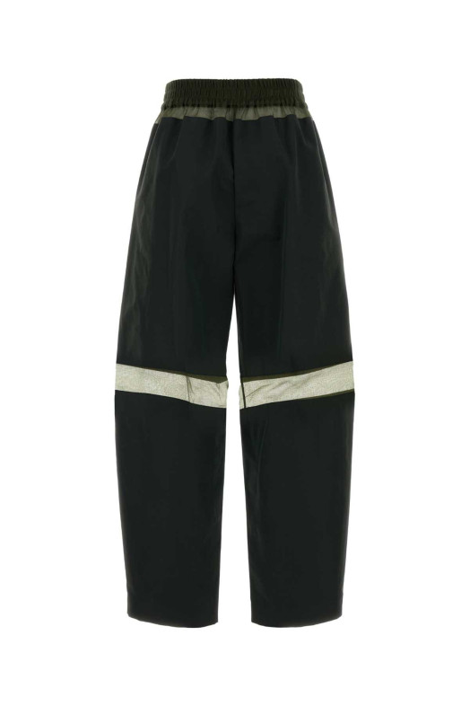 Брюки из смесовой ткани оливкового цвета FENDI (FR6748AW7D)