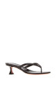 Dark brown leather Juliette thong mules AMINA MUADDI (JULIETTETHONG45)