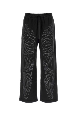 Black cotton joggers OFF WHITE (OMCH044S23FLE006)