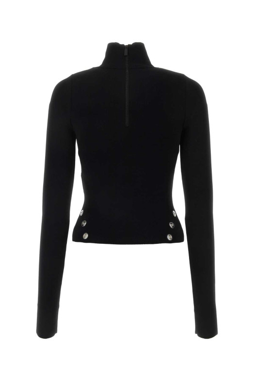Black viscose blend top Black OFF WHITE (OWHF049F23KNI001)