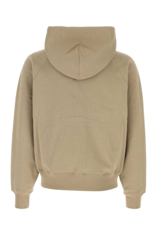 Бежевая хлопковая толстовка оверсайз AMI (USW759747) AMI PARIS