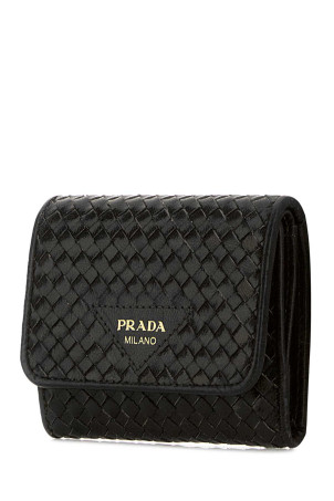 Черный кожаный кошелек PRADA (1MH0432BE1)