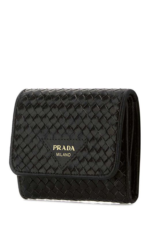 Черный кожаный кошелек PRADA (1MH0432BE1)