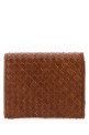 Кожаный кошелек цвета карамели PRADA (1MH0432BE1)