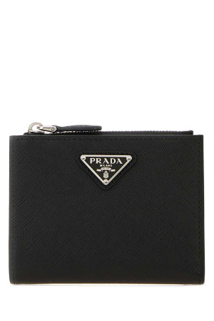 Чорний шкіряний гаманець PRADA (1ML050QHH)