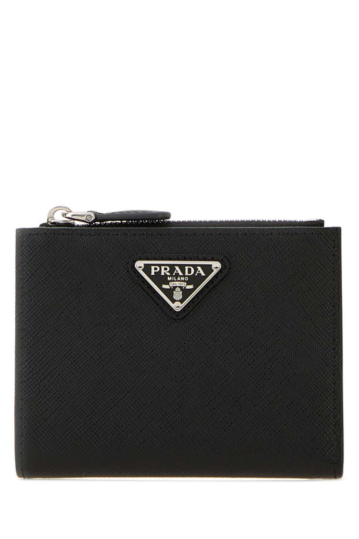 Чорний шкіряний гаманець PRADA (1ML050QHH)