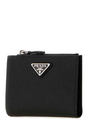 Чорний шкіряний гаманець PRADA (1ML050QHH)