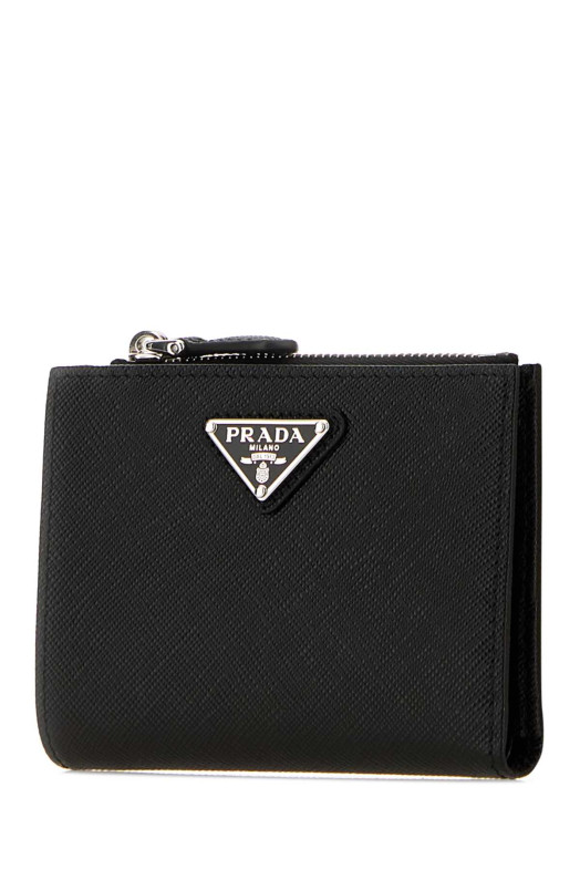 Чорний шкіряний гаманець PRADA (1ML050QHH)