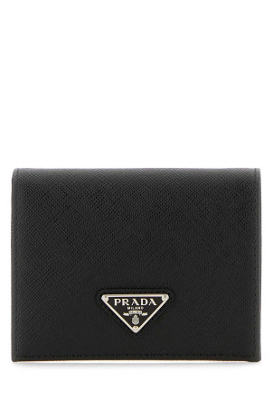 Черный кожаный кошелек PRADA (1MV204QHH)