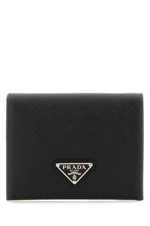 Черный кожаный кошелек PRADA (1MV204QHH)