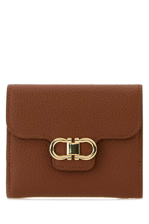 Шкіряний гаманець кольору карамелі SALVATORE FERRAGAMO (220961785779)