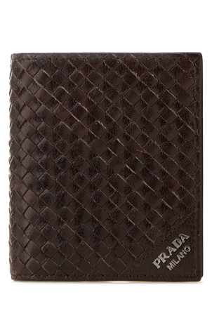 Brown leather wallet PRADA (2MO0042BE1)