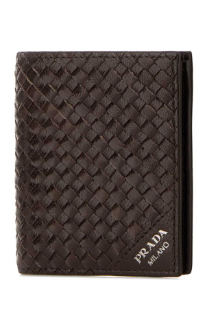 Brown leather wallet PRADA (2MO0042BE1)