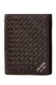 Коричневий шкіряний гаманець PRADA (2MO0042BE1)
