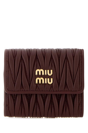 Burgundy leather wallet MIU MIU (5MH058AFPP)