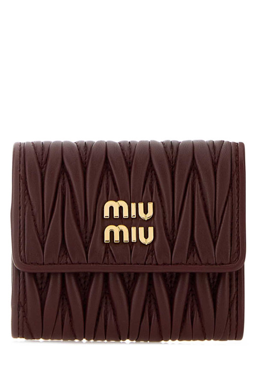 Burgundy leather wallet MIU MIU (5MH058AFPP)