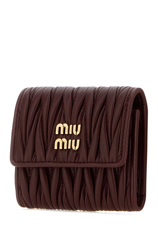 Burgundy leather wallet MIU MIU (5MH058AFPP)