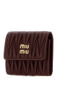 Burgundy leather wallet MIU MIU (5MH058AFPP)