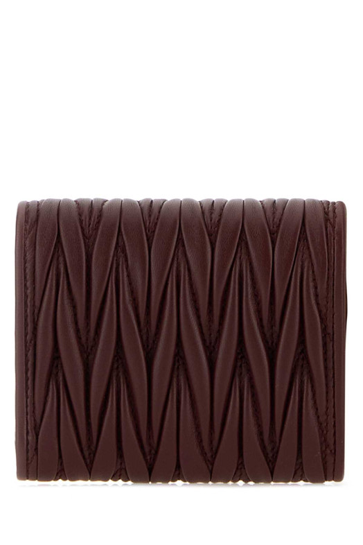 Burgundy leather wallet MIU MIU (5MH058AFPP)
