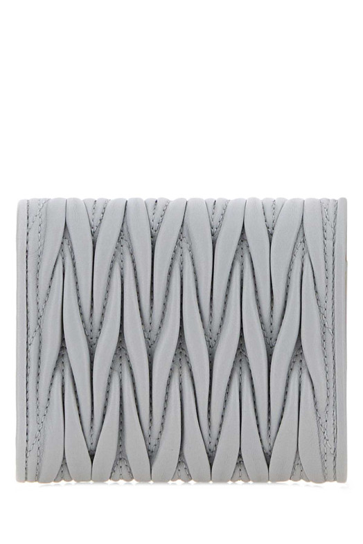 Pastel light blue leather wallet MIU MIU (5MH058AFPP)