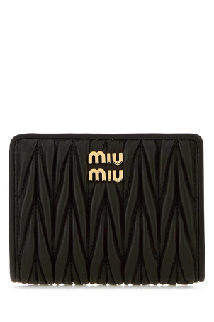 Черный кожаный кошелек MIU MIU (5ML075AFPP)