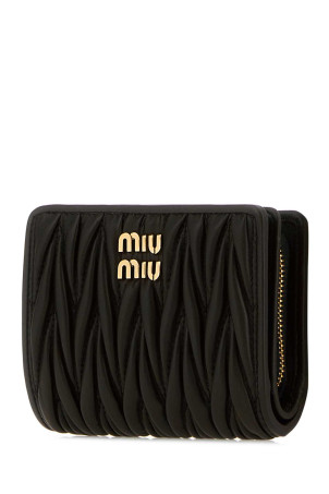 Черный кожаный кошелек MIU MIU (5ML075AFPP)