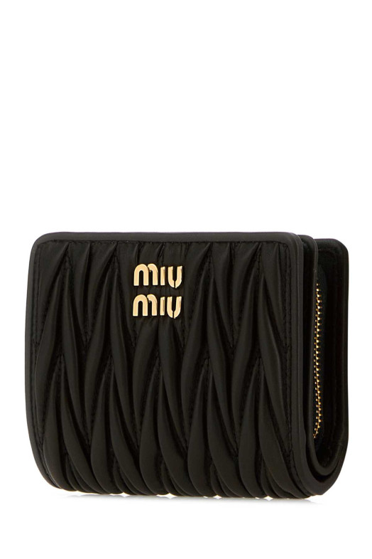 Black leather wallet Black MIU MIU (5ML075AFPP)