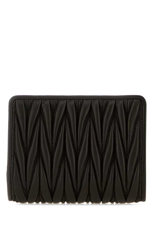 Black leather wallet Black MIU MIU (5ML075AFPP)