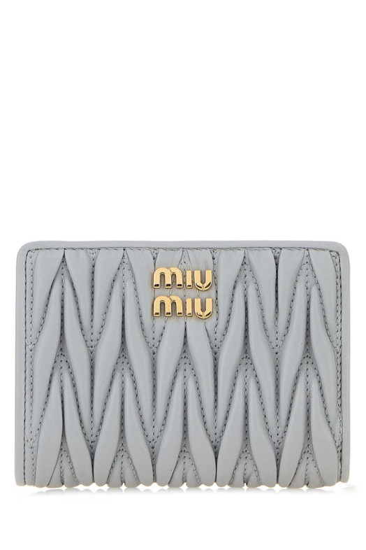 Pastel blue leather wallet MIU MIU (5ML075AFPP)
