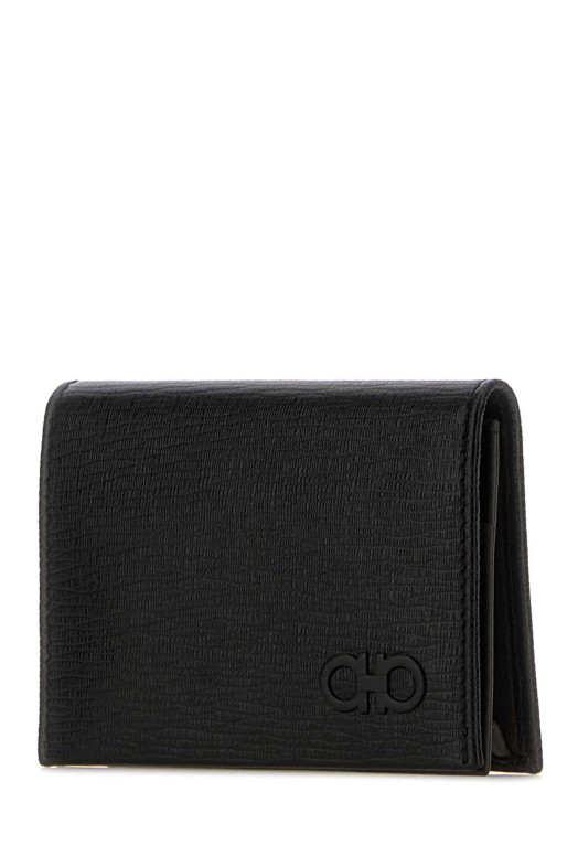 Чорний шкіряний карткотримач SALVATORE FERRAGAMO (66A062733302)