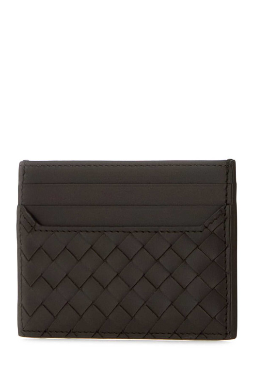Темно-коричневий шкіряний картхолдер BOTTEGA VENETA (817397V4LQ1)