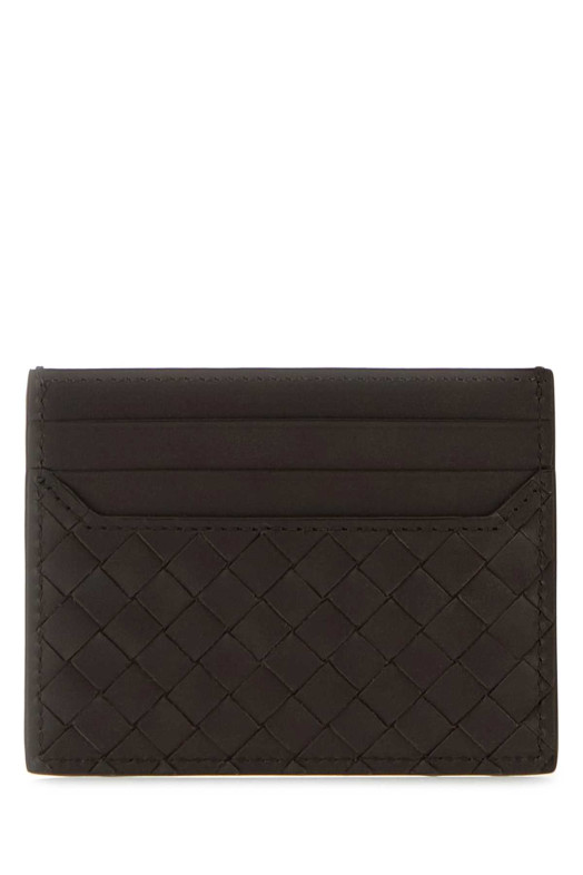 Темно-коричневий шкіряний картхолдер BOTTEGA VENETA (817397V4LQ1)