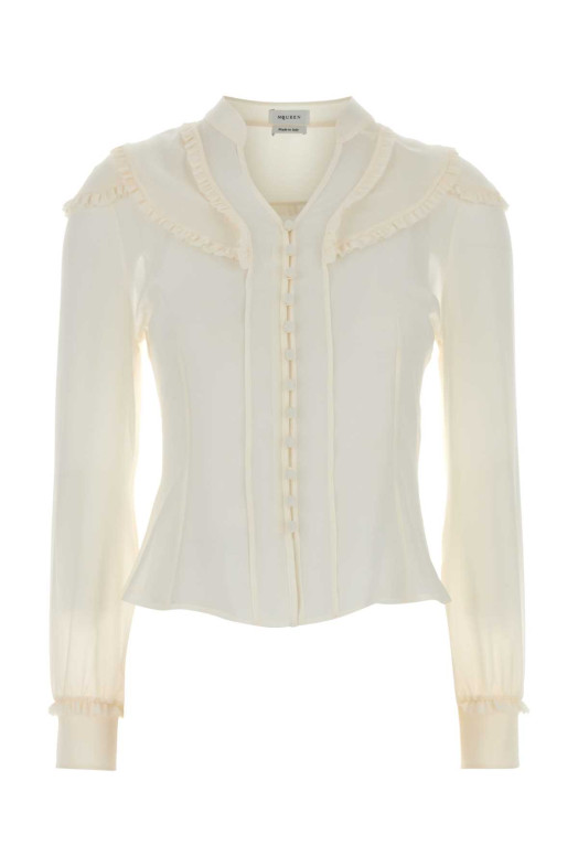 Біла шифонова сорочка ALEXANDER MCQUEEN (865417QBADS)