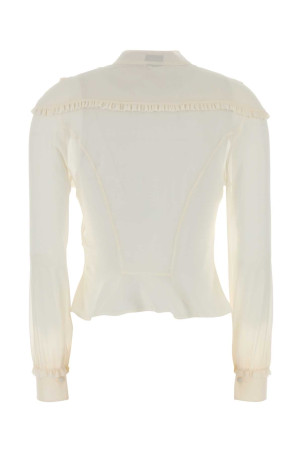Біла шифонова сорочка ALEXANDER MCQUEEN (865417QBADS)