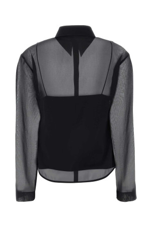 Чорна шифонова сорочка GUCCI (875482ZAPE4)