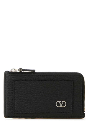 Black leather card holder Black VALENTINO GARAVANI (9Y2P0AN6UAG)