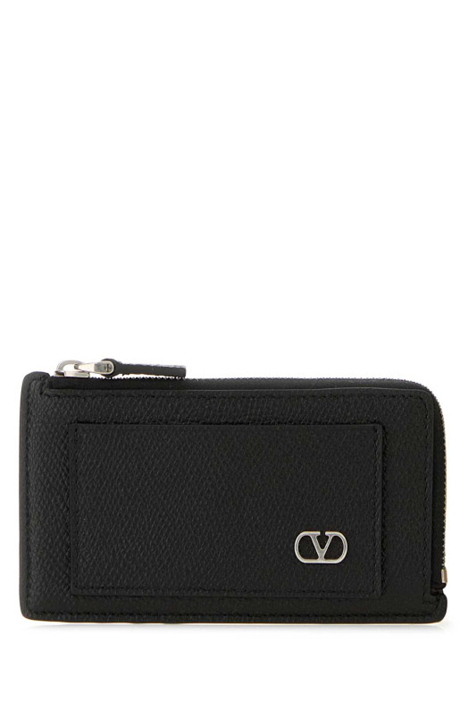 Black leather card holder Black VALENTINO GARAVANI (9Y2P0AN6UAG)