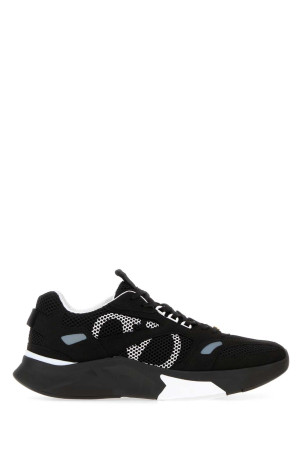 Black suede and mesh Demivee sneakers VALENTINO GARAVANI (9Y2S0N88QAP)