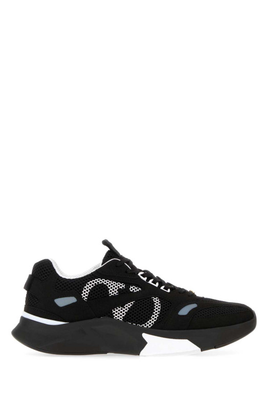 Black suede and mesh Demivee sneakers VALENTINO GARAVANI (9Y2S0N88QAP)