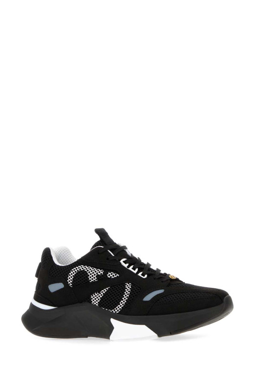 Black suede and mesh Demivee sneakers VALENTINO GARAVANI (9Y2S0N88QAP)
