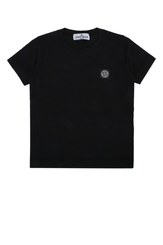Футболка з коротким рукавом чорного кольору STONE ISLAND KIDS (L1S162100002S0047) STONE ISLAND JUNIOR