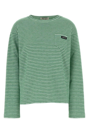 Embroidered cotton blend oversize t-shirt MIU MIU (MML06QSOOO195I)