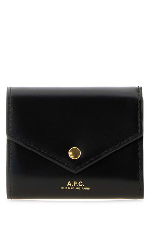 Black leather Envelope coin purse Black A.P.C. (PXBMWF63673)