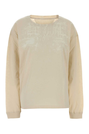 Sand cotton t-shirt Black MAISON MARGIELA (S51GC0556M20162)