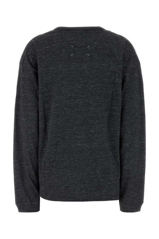 Бавовняна футболка кольору сланцю MAISON MARGIELA (S51GC0556M20162)