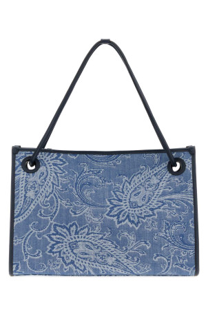 Embroidered denim medium Eyes shopping bag ETRO (WP1D0062AQ364)