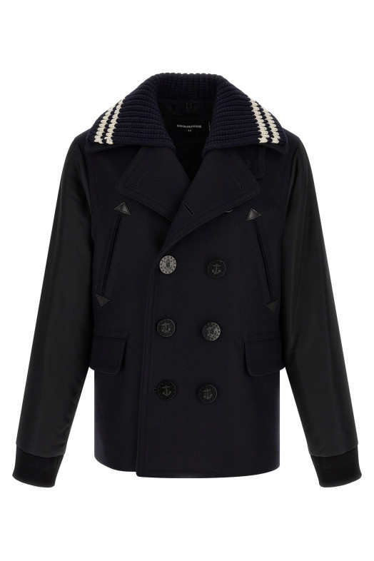 Пальто «Hybrid Peacoat», синее S74AA0331S53003524